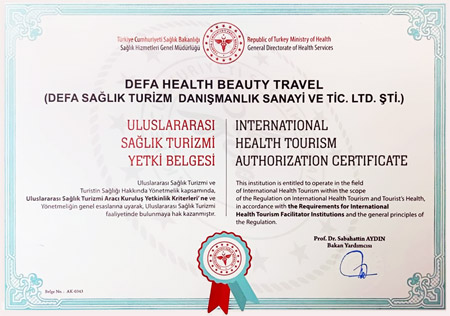 Uluslararasi Sağlık Turizmi Yetki Belgesi